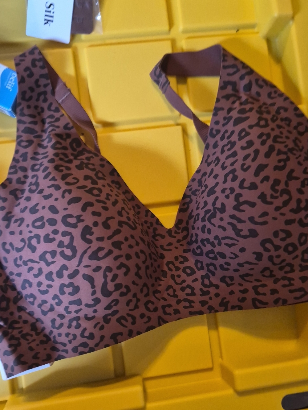 Seamless Leopard Print Wireless Bra - Nwt Size Large